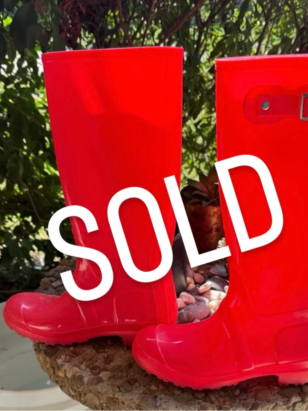 Bright Red Rain Boots